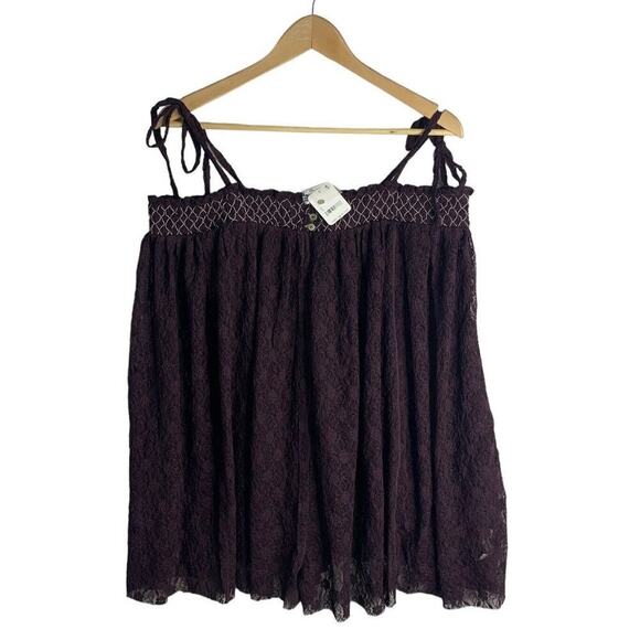 Free People Rule The World Sheer Sleep Romper Womens Size Large NWT $88 - Picture 6 of 14